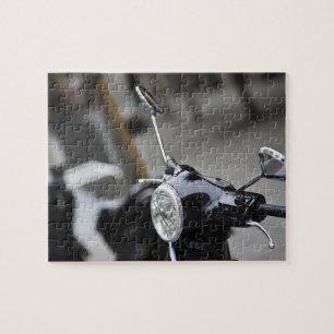 Madrid, black Vespa scooter Jigsaw Puzzle