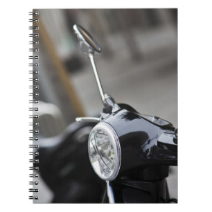 Madrid, black Vespa scooter Notebook