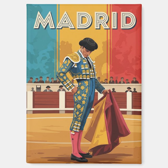 Madrid Bullfighter Spain Travel Magnet (Front)