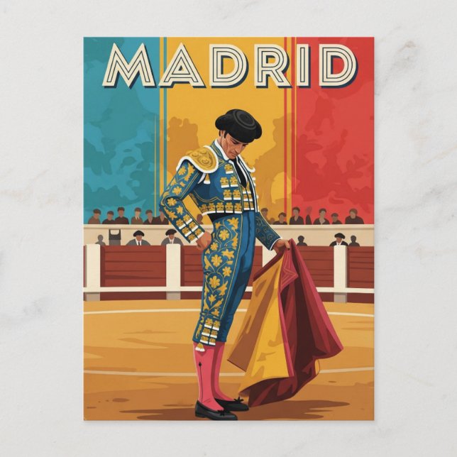 Madrid Bullfighter Spain Travel Postcard (Front)