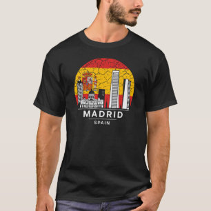 Madrid City Spain Flag T-Shirt