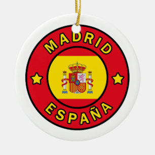 Madrid España Ceramic Ornament