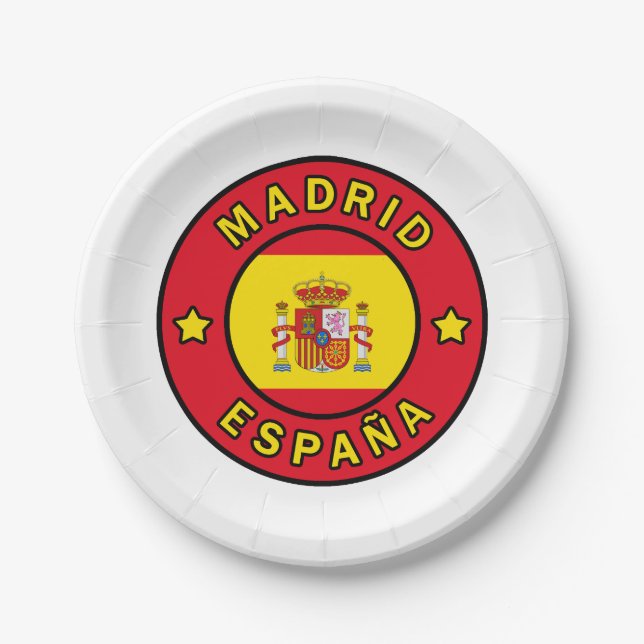 Madrid España Paper Plate (Front)