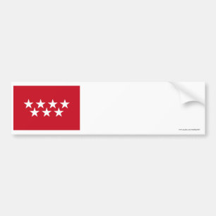 Madrid flag bumper sticker