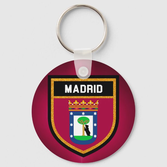 Madrid Flag Key Ring (Front)