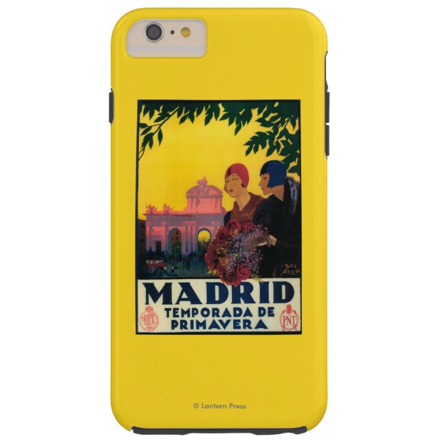 Madrid in Springtime Travel Promotional Poster Case-Mate iPhone Case (Back)