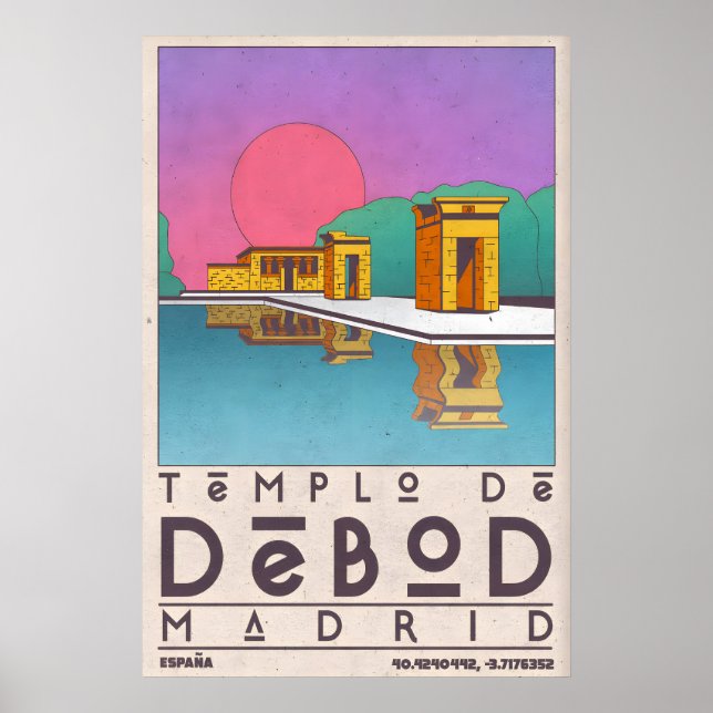 Madrid Landmark Art Print Templo De Debod (Front)