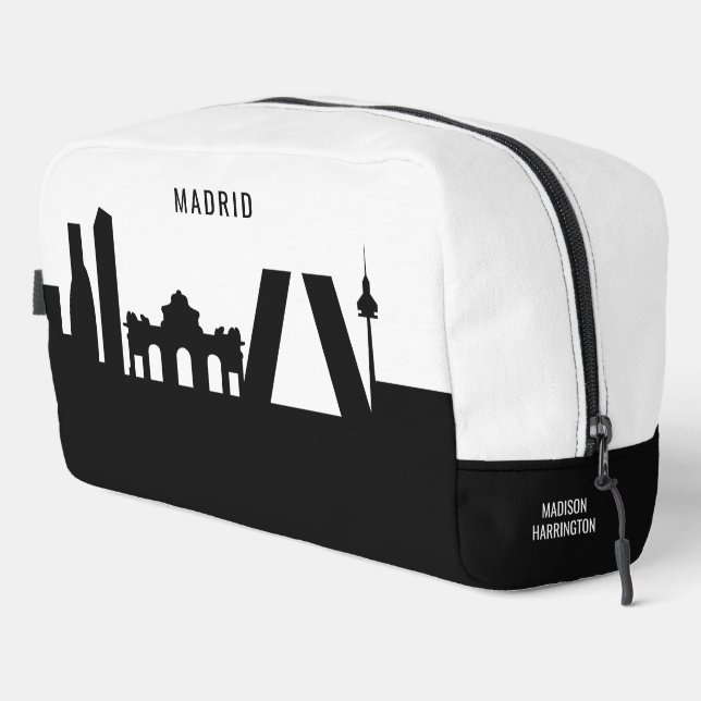 Madrid Landmarks custom name Dopp Kit (Right Corner)