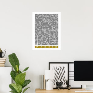 Madrid map poster