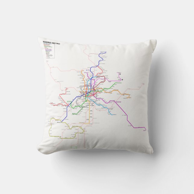 Madrid Metro - Spain Cushion (Front)