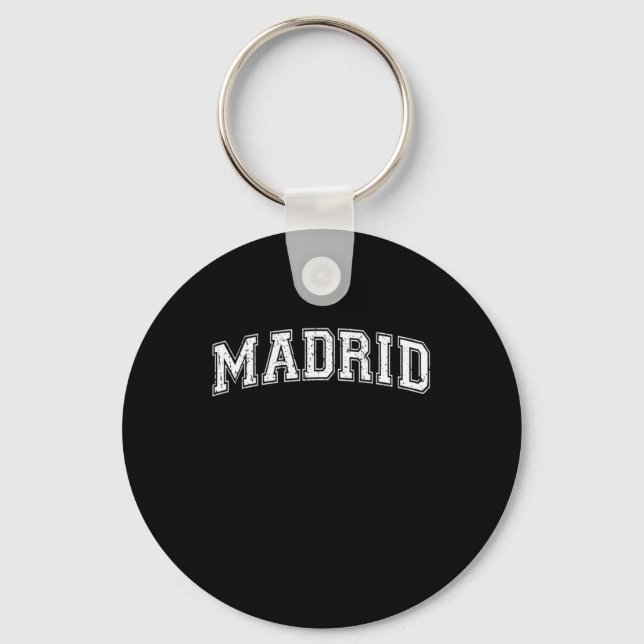 Madrid Most Populous City Capital of Spain Key Ring (Front)
