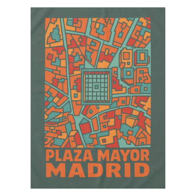 Madrid Plaza Mayor Tablecloth (Front)