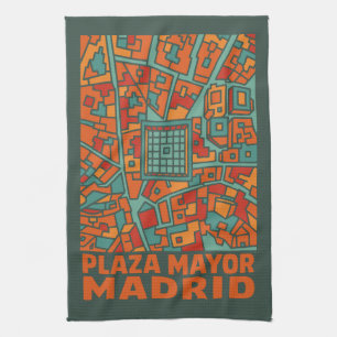 Madrid Plaza Mayor Tea Towel