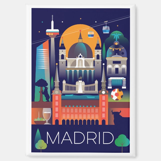 Madrid Refrigerator Magnet (Front)
