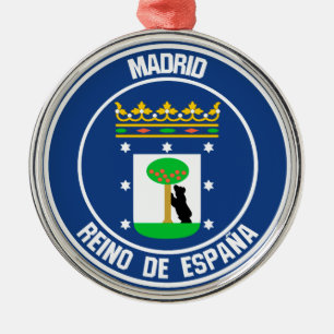 Madrid Round Emblem Metal Ornament
