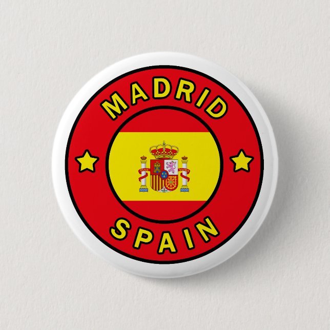 Madrid Spain 6 Cm Round Badge (Front)
