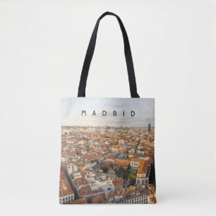 Madrid Spain Aerial Cityscape Travel Tote Bag