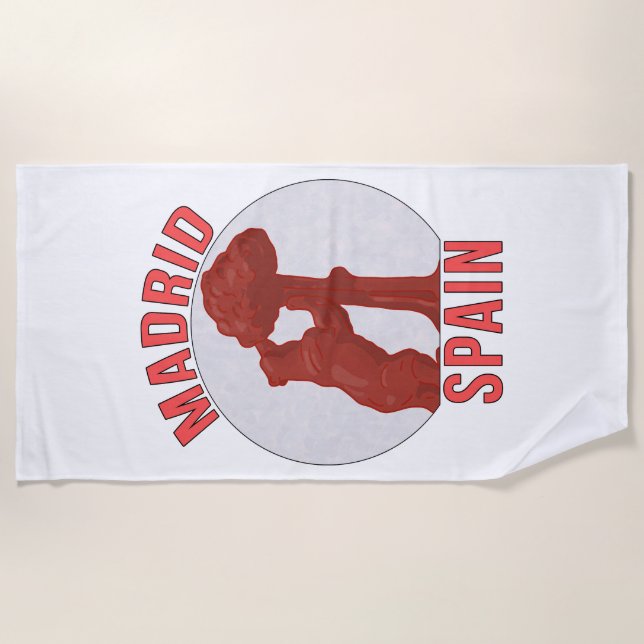 Madrid Spain Beach Towel (Front)