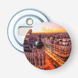 Madrid Spain Capitol City Skyline Bottle Opener