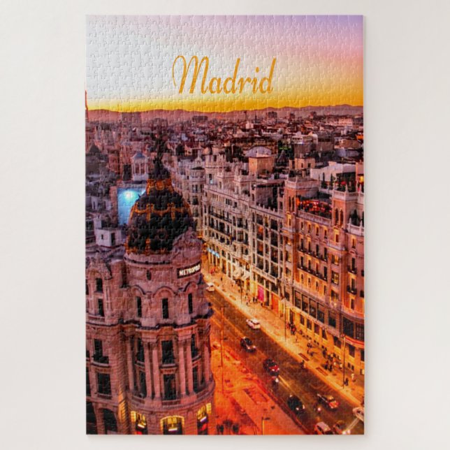 Madrid Spain Capitol City Skyline Jigsaw Puzzle (Vertical)