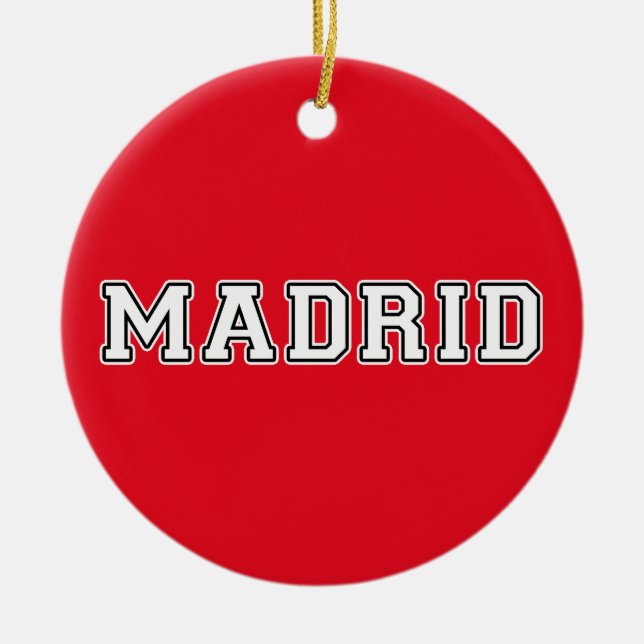 Madrid Spain Ceramic Ornament (Front)