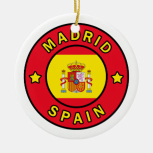 Madrid Spain Ceramic Ornament