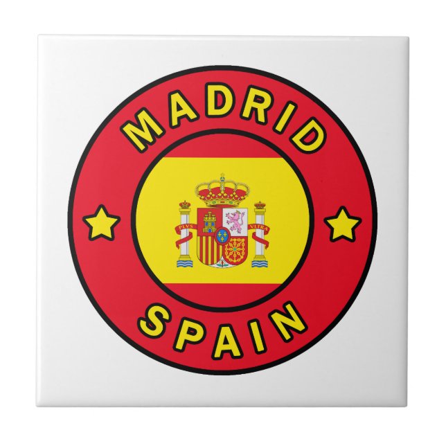 Madrid Spain Ceramic Tile (Front)
