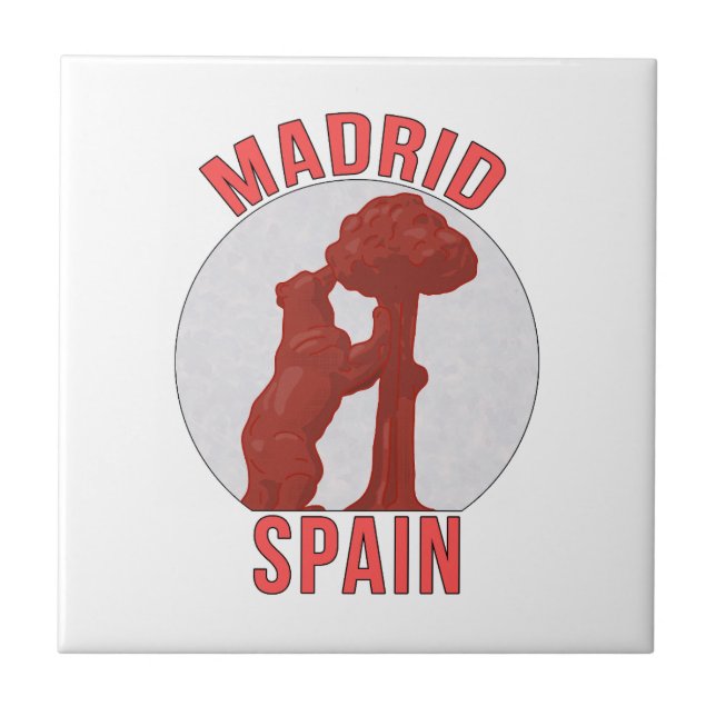 Madrid Spain Ceramic Tile (Front)
