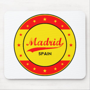Madrid, Spain, circle, red Mouse Pad
