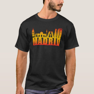 Madrid Spain City Cityscape Skyline Funny Gift T-Shirt