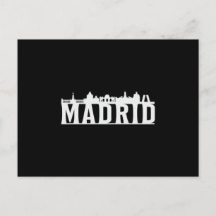 Madrid Spain City Skyline Cityscape Funny Gift Postcard