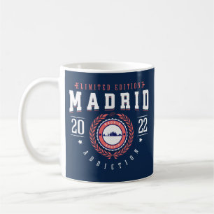 Madrid Spain City Traveller Sports Style Navy Coffee Mug