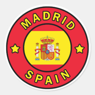 Madrid Spain Classic Round Sticker