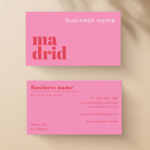 Madrid Spain company freelance Business Card