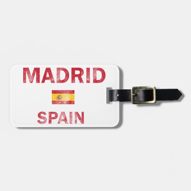 Madrid Spain Designs Luggage Tag (Front Horizontal)