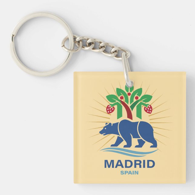 Madrid Spain Europe Key Ring (Front)