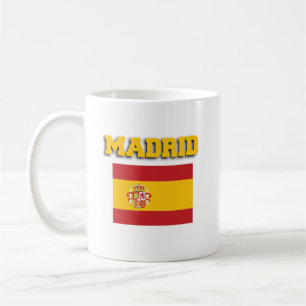 Madrid Spain Flag Coffee Mug