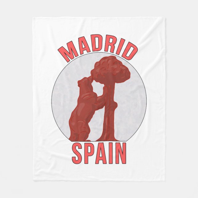 Madrid Spain Fleece Blanket (Front)