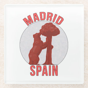 Madrid Spain Glass Coaster