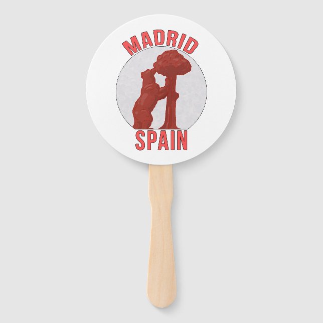 Madrid Spain Hand Fan (Front)