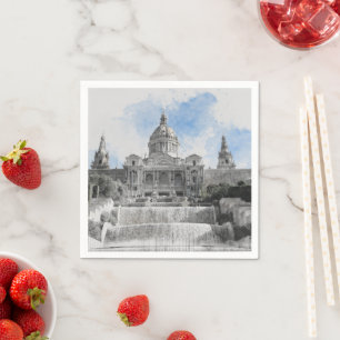 Madrid Spain – Holiday Souvenir with Scenic City Napkin