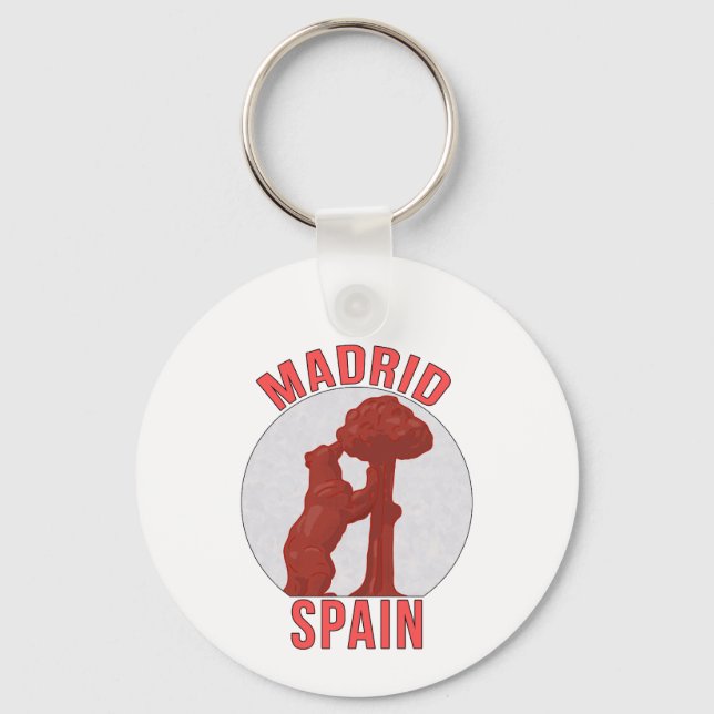 Madrid Spain Key Ring (Front)