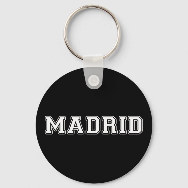 Madrid Spain Key Ring (Front)