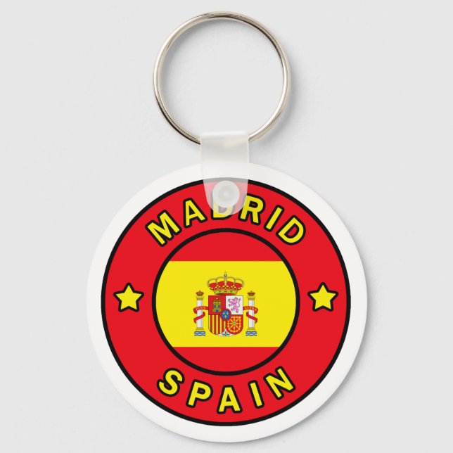 Madrid Spain Key Ring (Front)