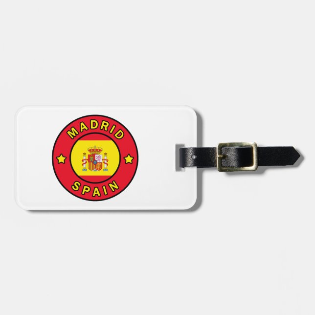 Madrid Spain Luggage Tag (Front Horizontal)