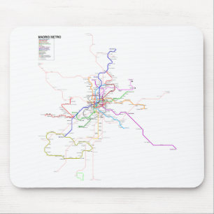 Madrid (Spain) Metro Map Mouse Pad