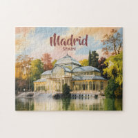 Madrid Spain Palacio de Cristal Watercolor Travel