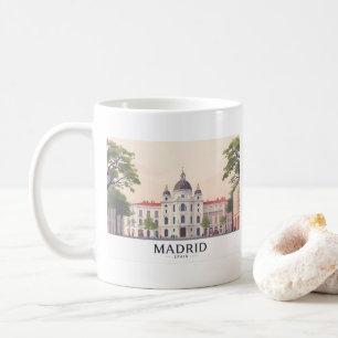 Madrid Spain Royal Palace Pastel Travel Design Coffee Mug