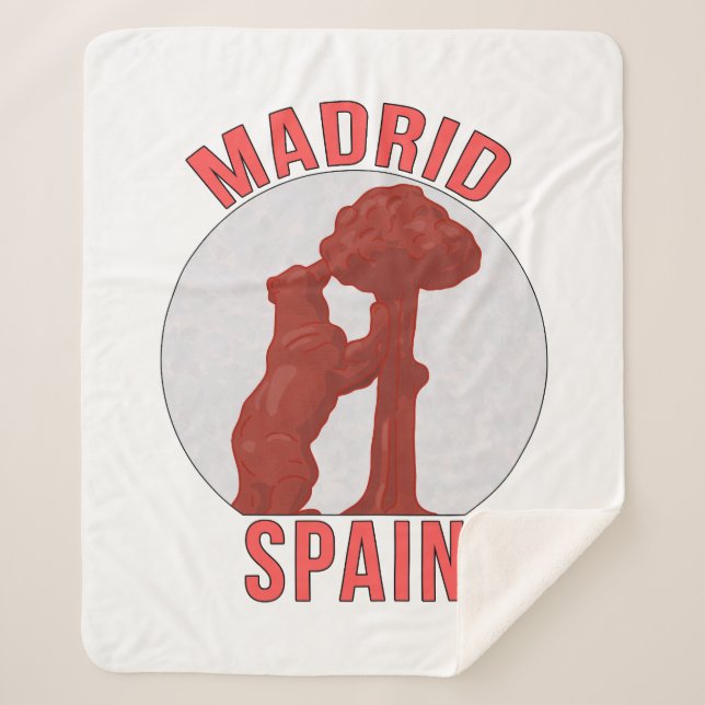 Madrid Spain Sherpa Blanket (Front)