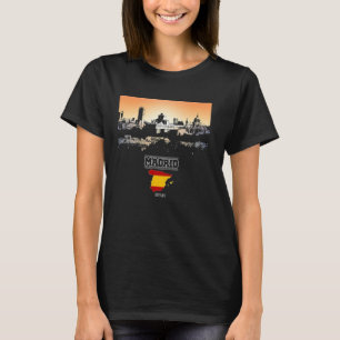 madrid spain Skyline Vacation Souvenir city T-Shirt